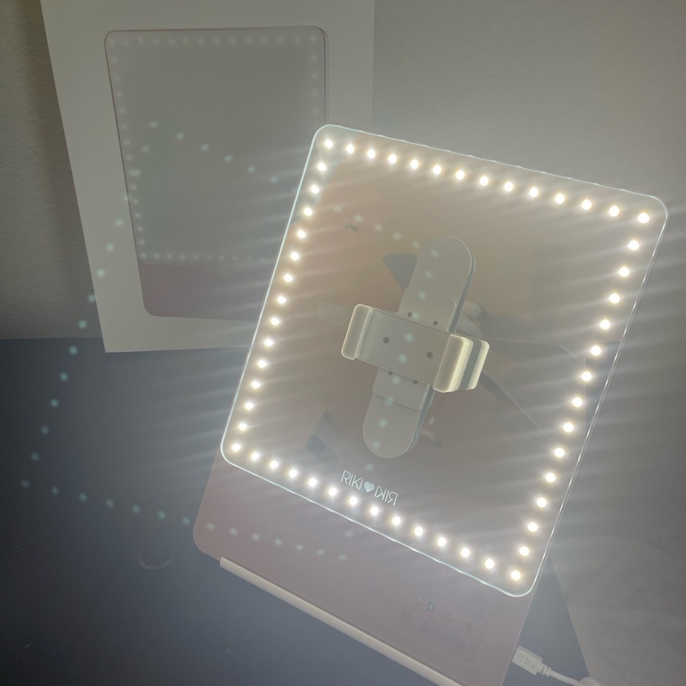 Riki skinny vanity mirror with 10x magnifying mirror
